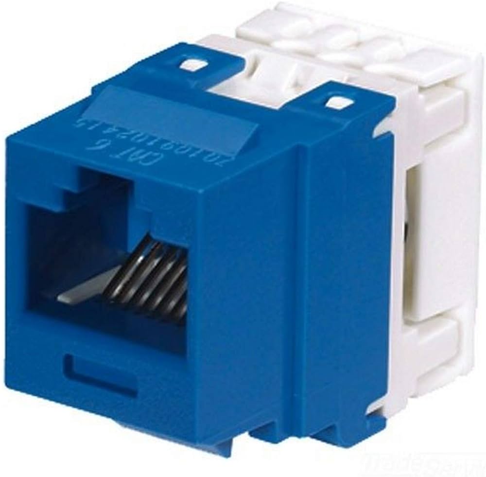 Panduit Netkey Módulo Jack Keystone Cat6 RJ45 UTP Azul | JM Security System